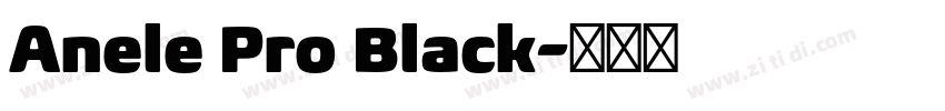 Anele Pro Black字体转换